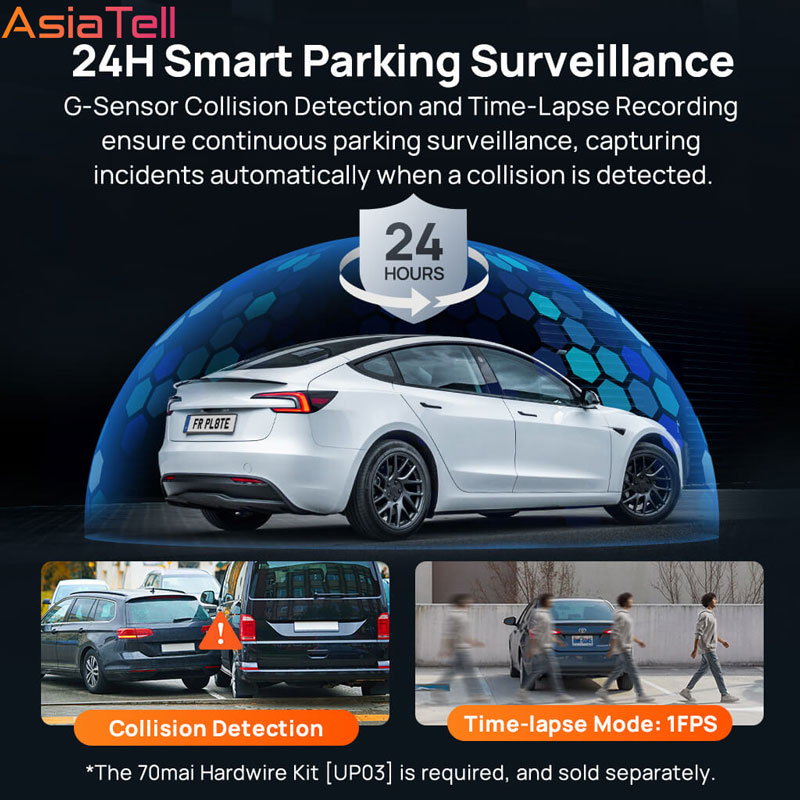 دوربین خودرو مدل 70mai Dash Cam 4K A800SE Set